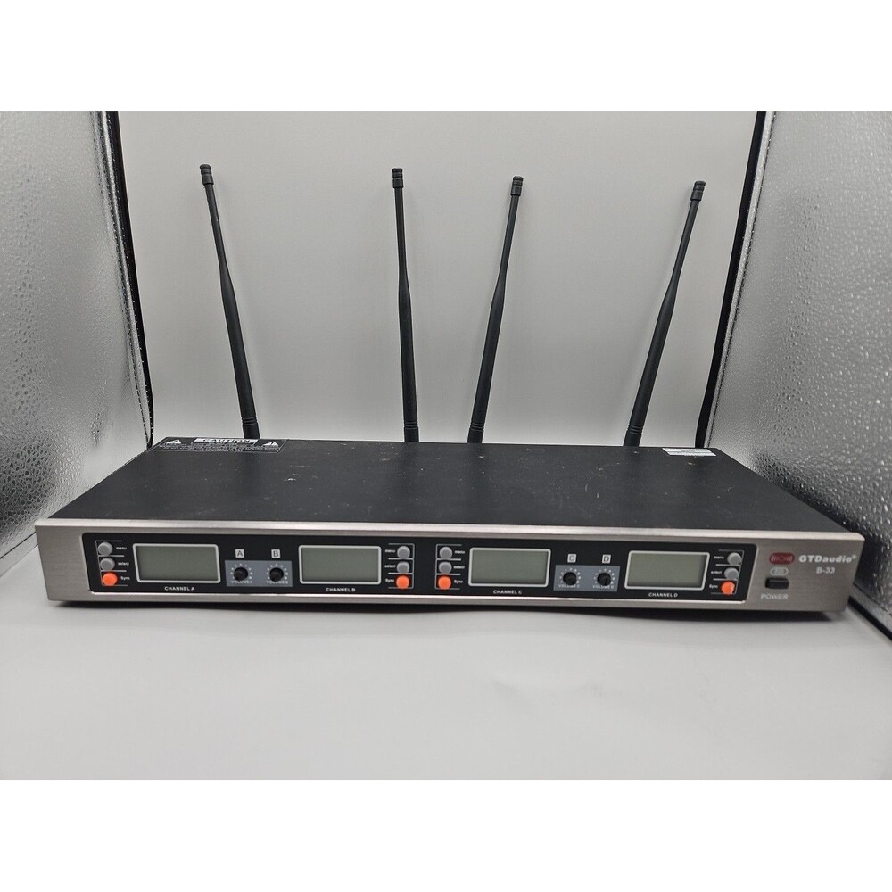Wireless Microphone Receiver GTD Audio B-22 4 Channel 500 Series